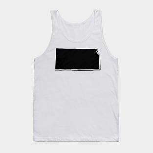 Black Kansas Outline Tank Top